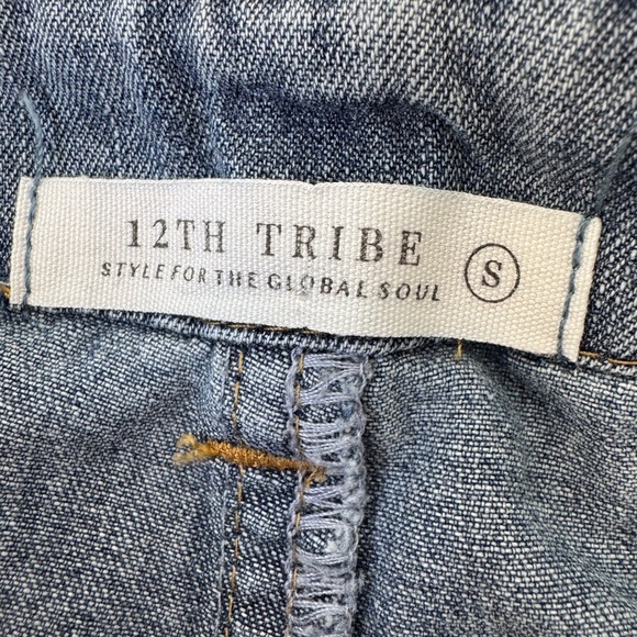 12th Tribe Pleated Super Wide Leg Jeans Size S - Picture 6 of 9